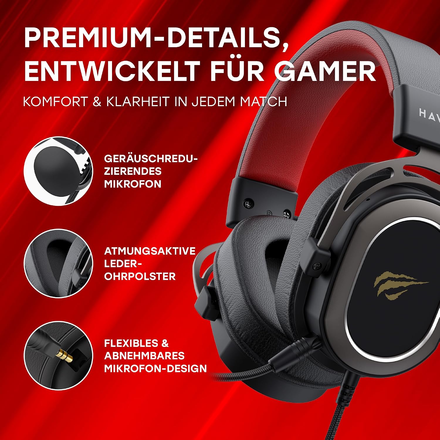 Havit H2008D Gaming Headset 50mm Wired Mic
