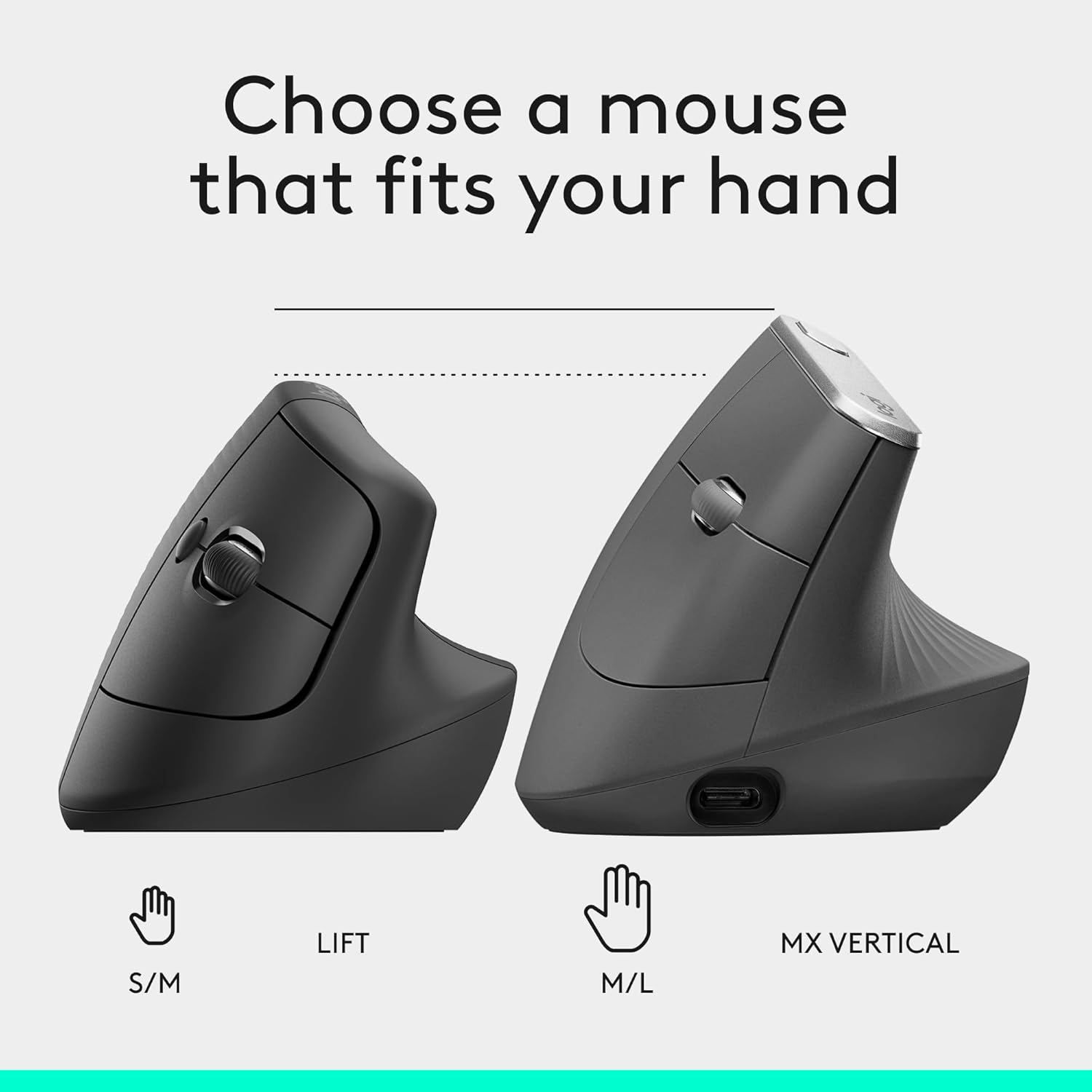 Logitech Lift Vertical Ergonomic Mouse Wireless