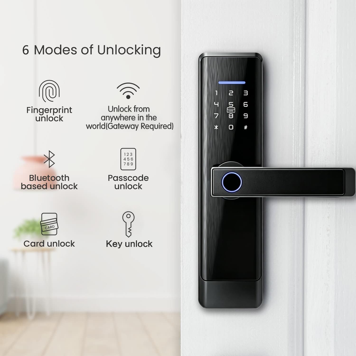 Razuvious Smart Fingerprint Bluetooth Lock