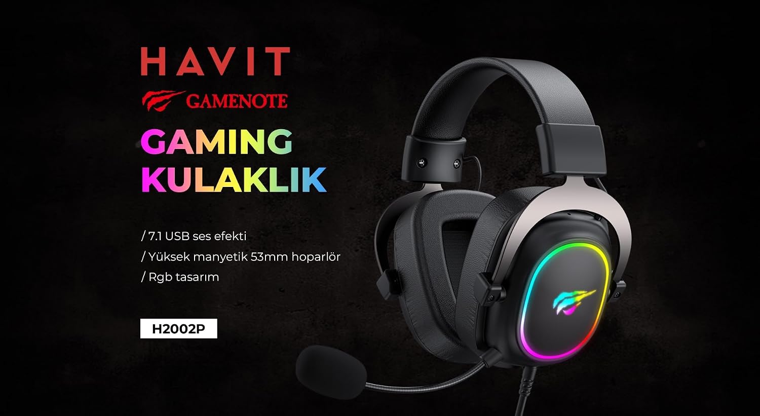 Havit H2002P Wired Gaming Headset 7.1 RGB
