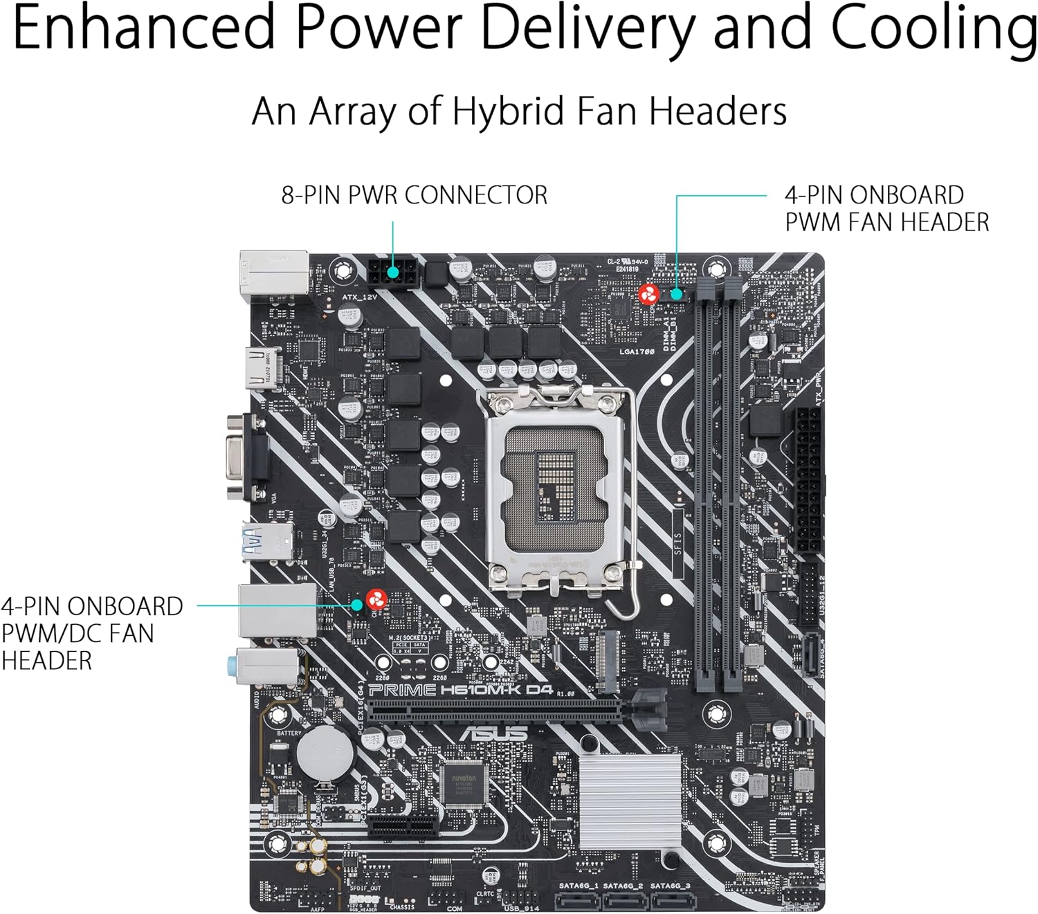 ASUS Prime H610M-K DDR4 mATX Motherboard