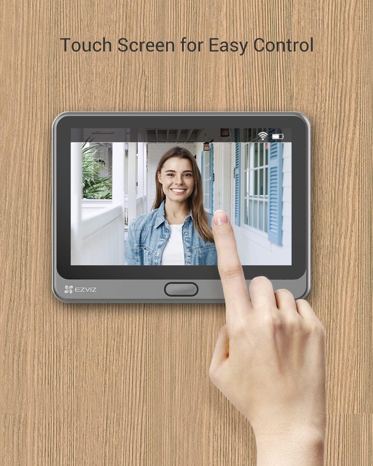 EZVIZ CP4 2MP Wireless Peephole Doorbell 4.3" Color Screen 166° Wide Angle 4600mAh Battery AI Human Detection PIR Sensor Two-Way Video Call & Live View
