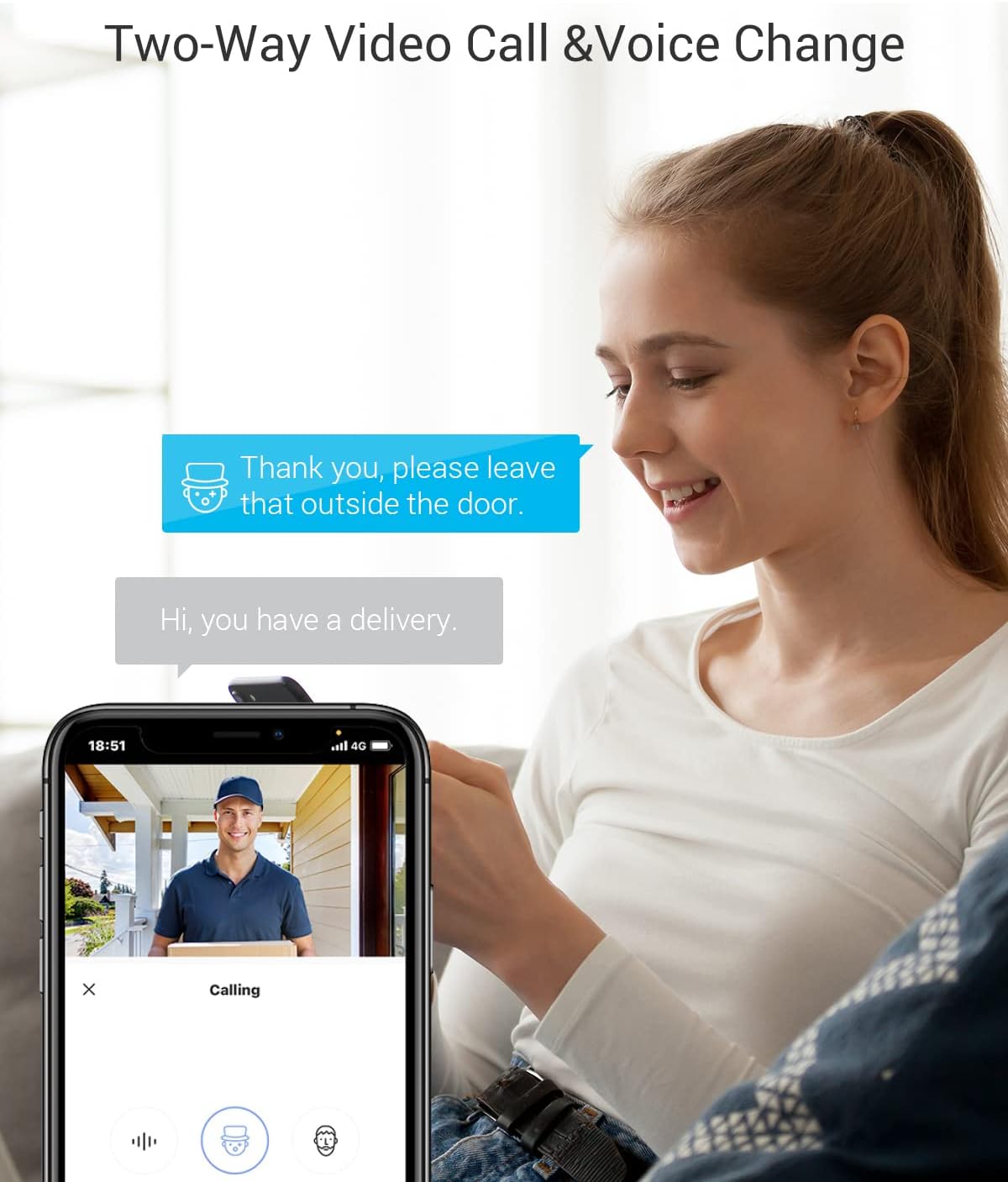 EZVIZ CP4 2MP Wireless Peephole Doorbell 4.3" Color Screen 166° Wide Angle 4600mAh Battery AI Human Detection PIR Sensor Two-Way Video Call & Live View