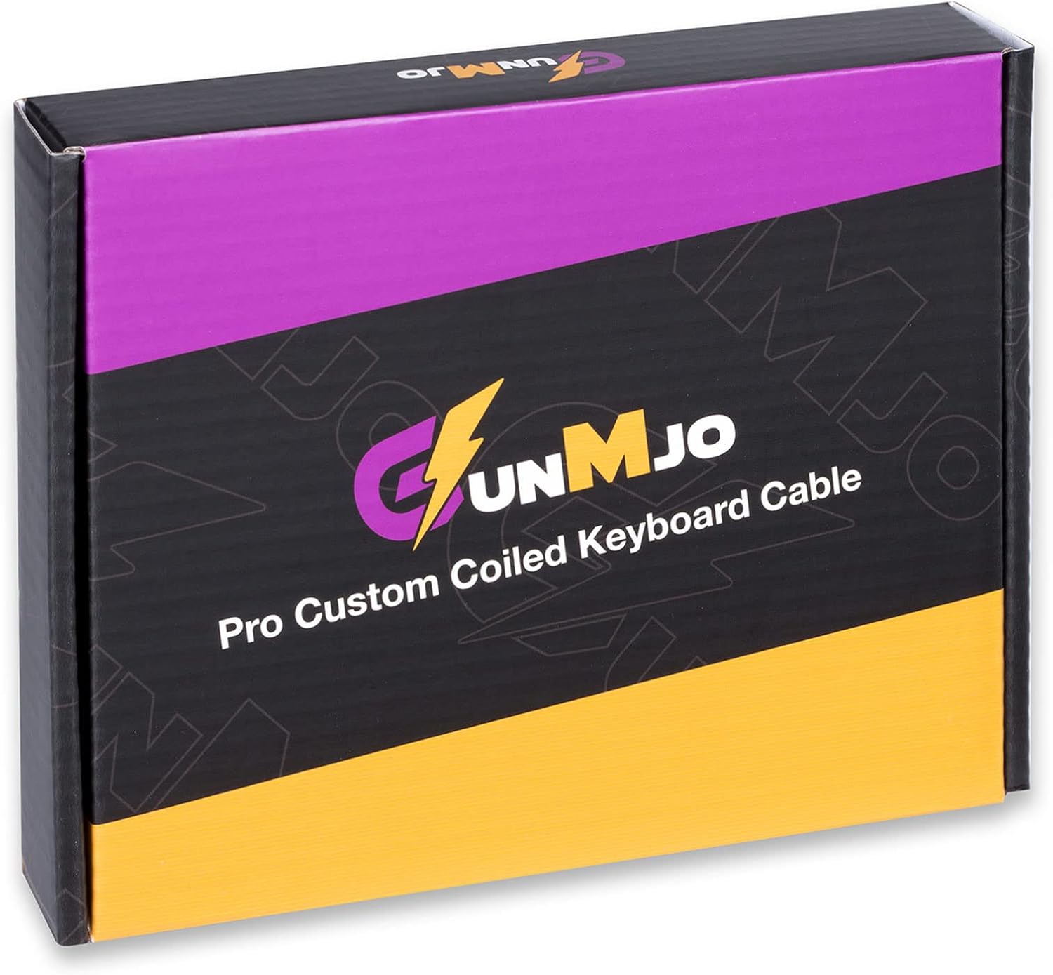 GunMjo Pro Custom Coiled USB C Cable for Mechanical Gaming Keyboard Double Sleeved Cord with Detachable Metal Aviator Connector 1.3 Meters Nebula Color Palette Accent
