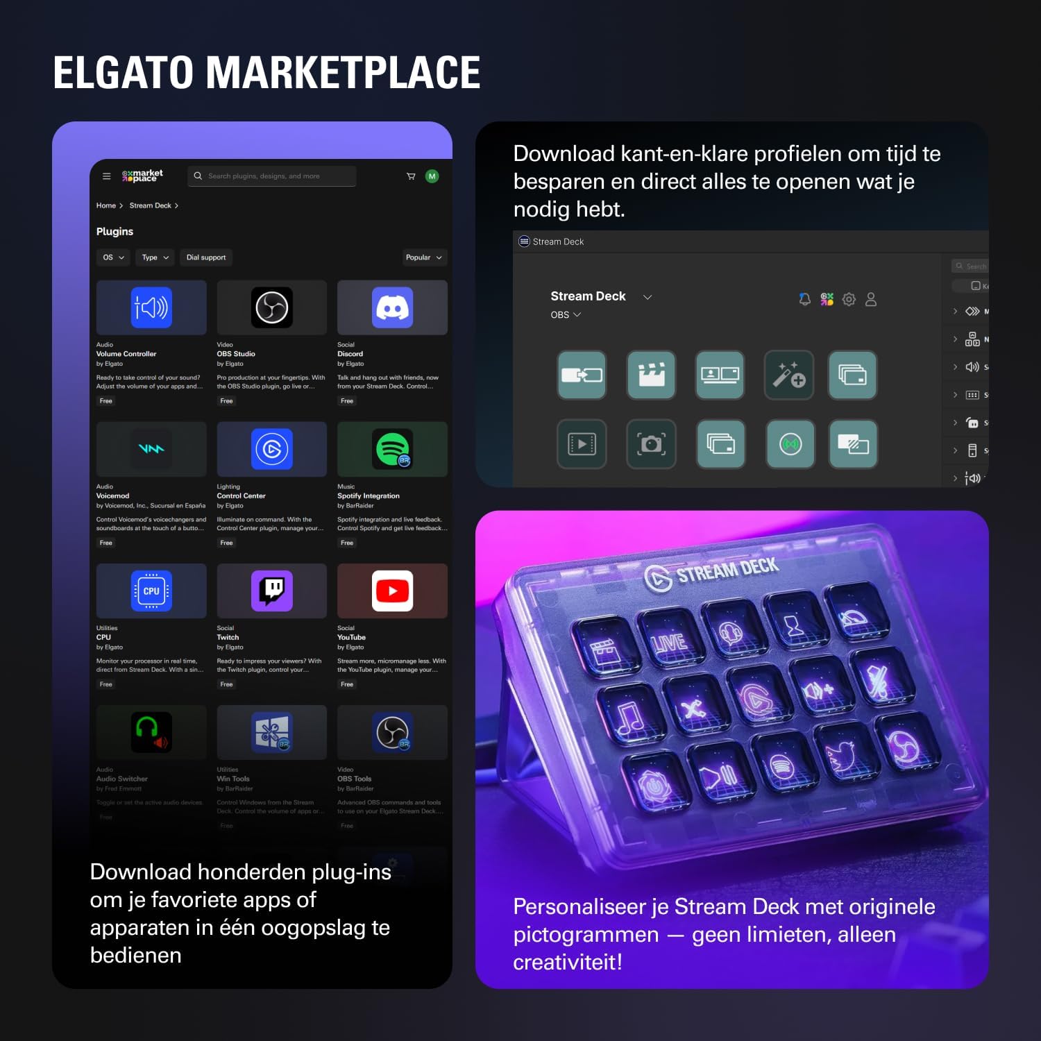 Elgato Stream Deck MK.2 White – Studio Controller, 15 macro keys, trigger actions in apps and softwa