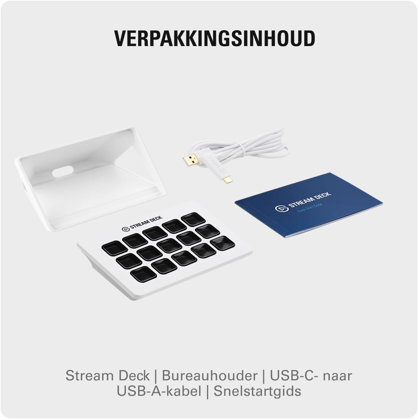 Elgato Stream Deck MK.2 White – Studio Controller, 15 macro keys, trigger actions in apps and softwa