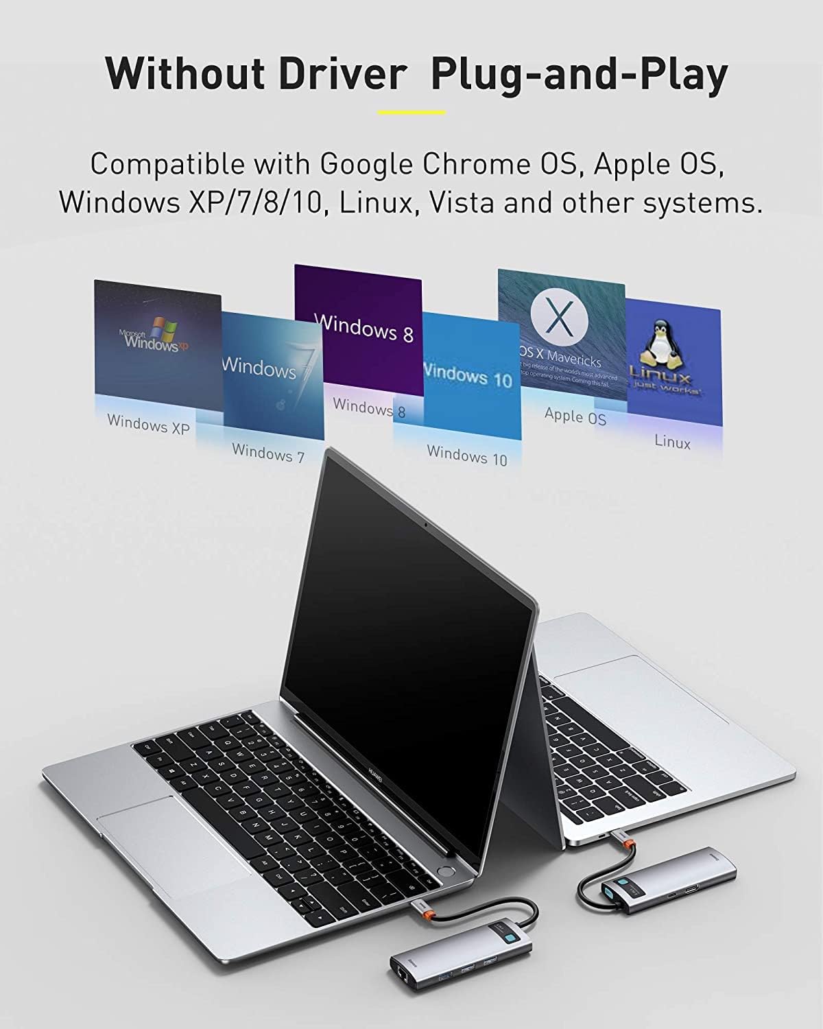 Baseus 6-in-1 USB C Hub Docking Station