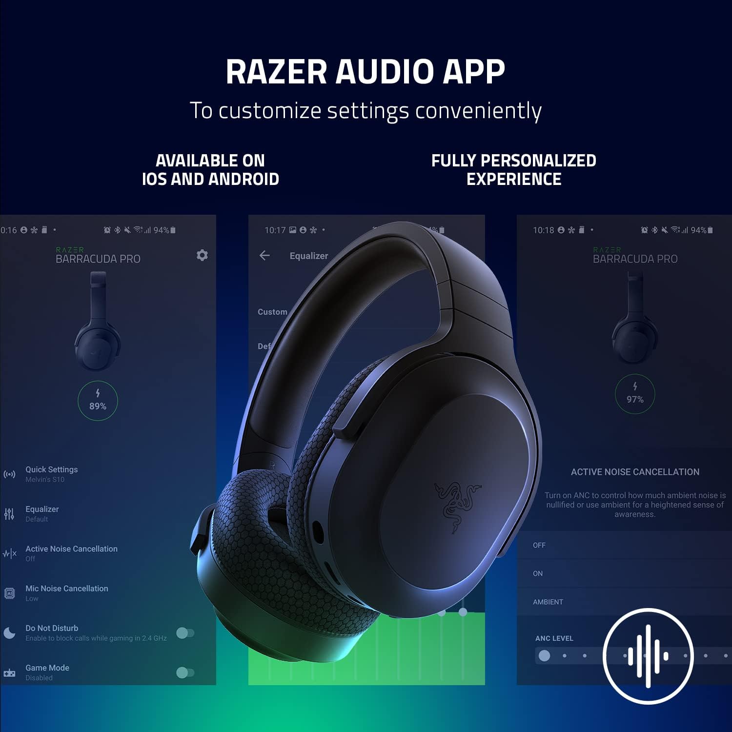 Razer Barracuda X Wireless Gaming & Mobile Headset (PC, Playstation, Switch, Android, iOS): 2.4GHz W