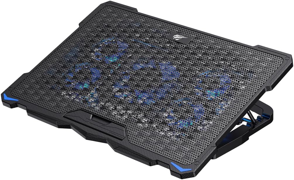 Havit DAPON F2076 Gaming Laptop Cooling Pad with 5 Fans & RGB, Black