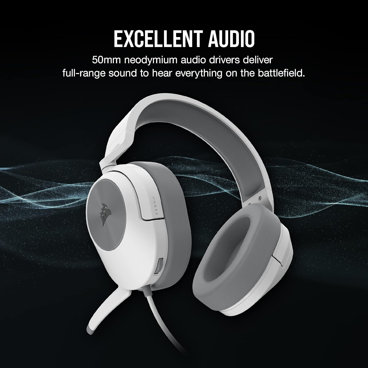 Corsair HS55 Stereo Gaming Headset White