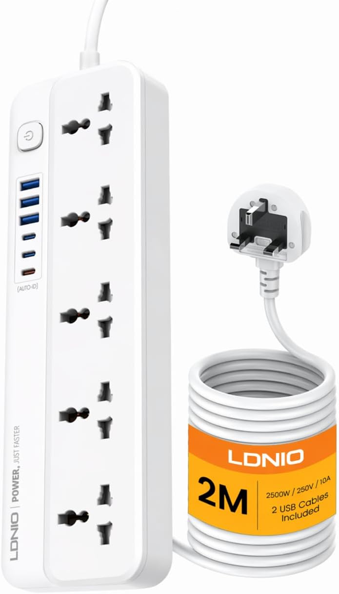 LDNIO SC5614 5Outlet + 6USB Power Strip (White)
