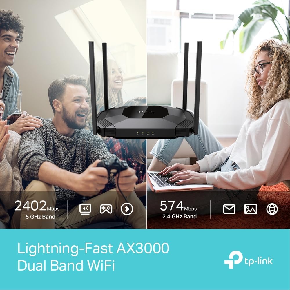 TP-Link TL-WA3001 AX3000 WiFi 6 Wireless Gigabit Access Point Desktop Wi-Fi Bridge HE160 & Beamforming Multiple SSID Support & Range Extender Mode 4 Fixed Antennas