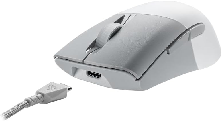 Asus ROG Keris Wireless AimPoint Gaming Mouse, Tri-mode connectivity (2.4GHz RF, Bluetooth, Wired),