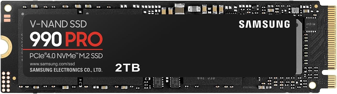 SAMSUNG 990 PRO SSD 2TB PCIe 4.0 M.2 Internal Solid State Drive, Fastest Speed for Gaming, Heat Cont
