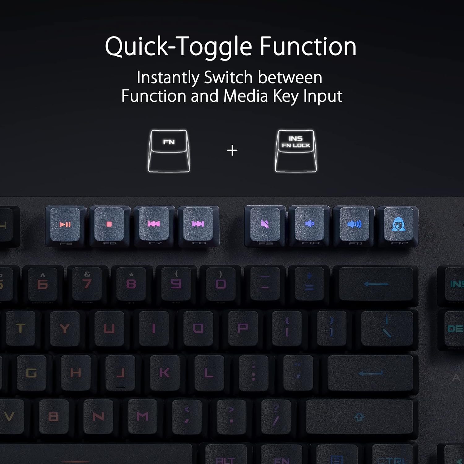 ASUS ROG Strix Scope RX TKL Wireless Deluxe, 80% Gaming Keyboard, Tri-Mode connectivity (2.4GHz RF,