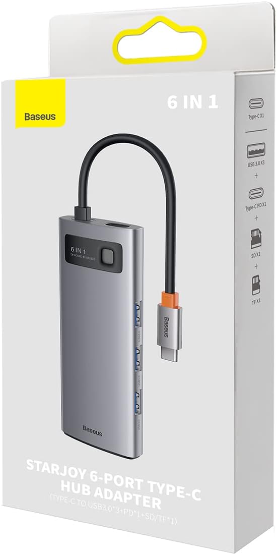 Baseus 6-in-1 Type-C Hub Docking Station