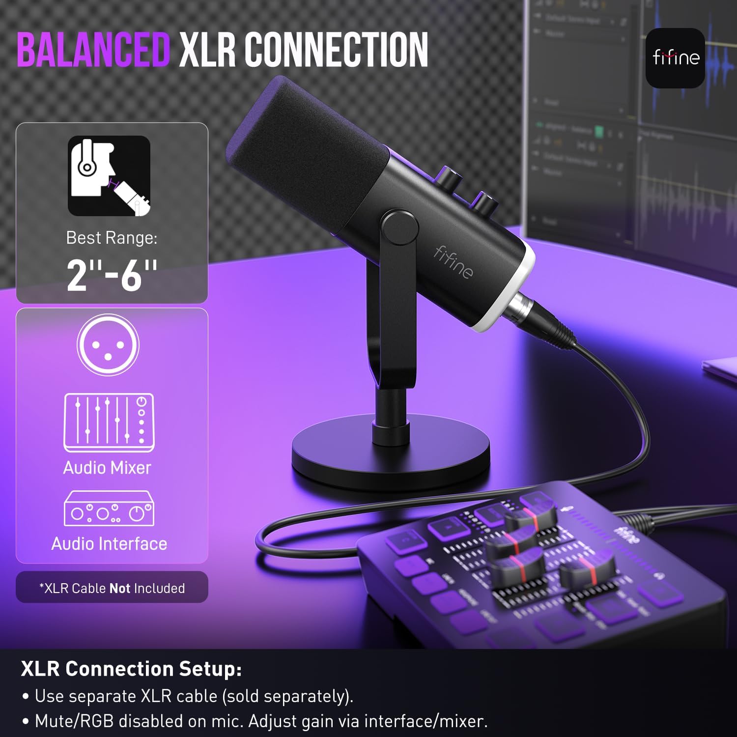 FIFINE AM8 XLR/USB Dynamic Podcast Mic
