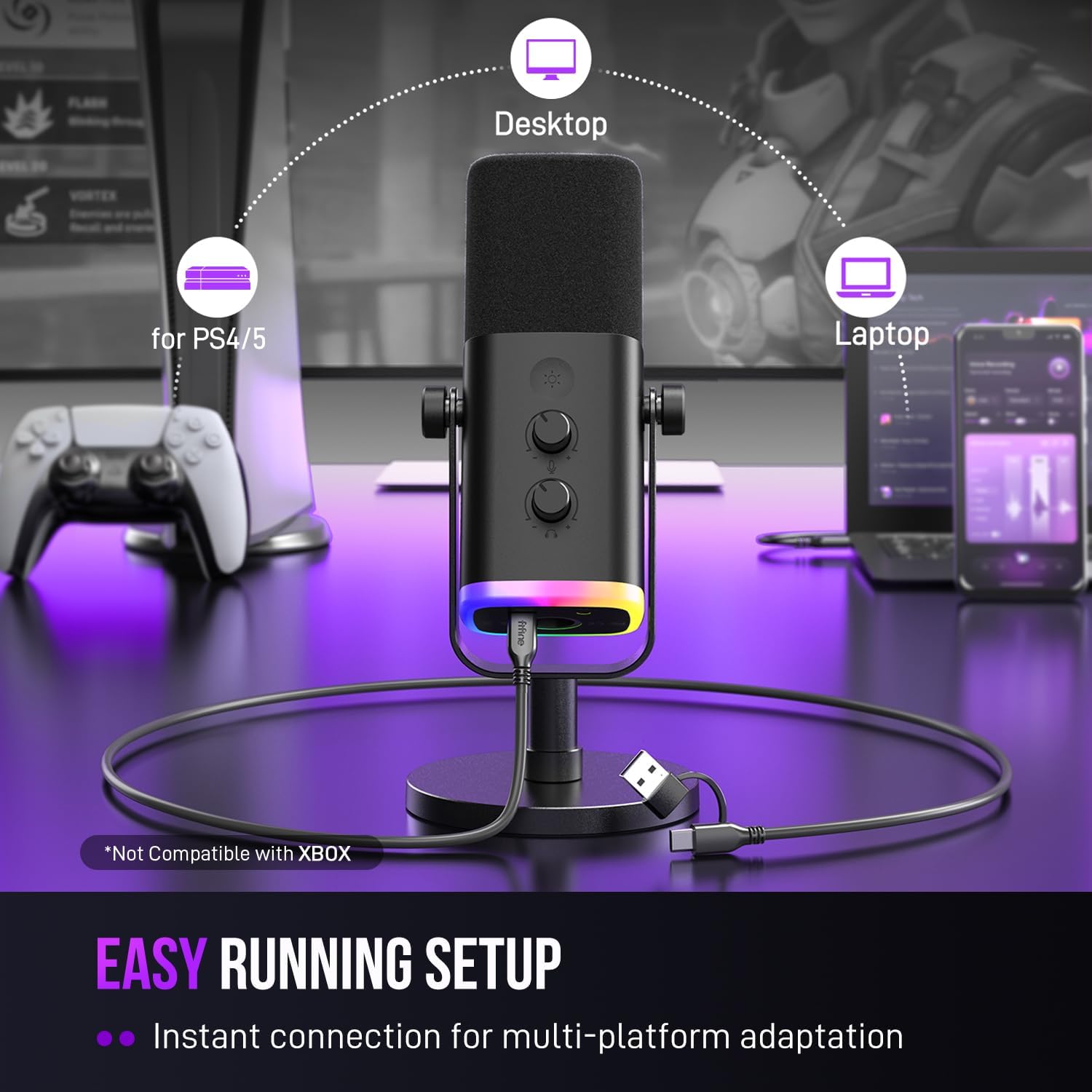 FIFINE AM8 XLR/USB Dynamic Podcast Mic