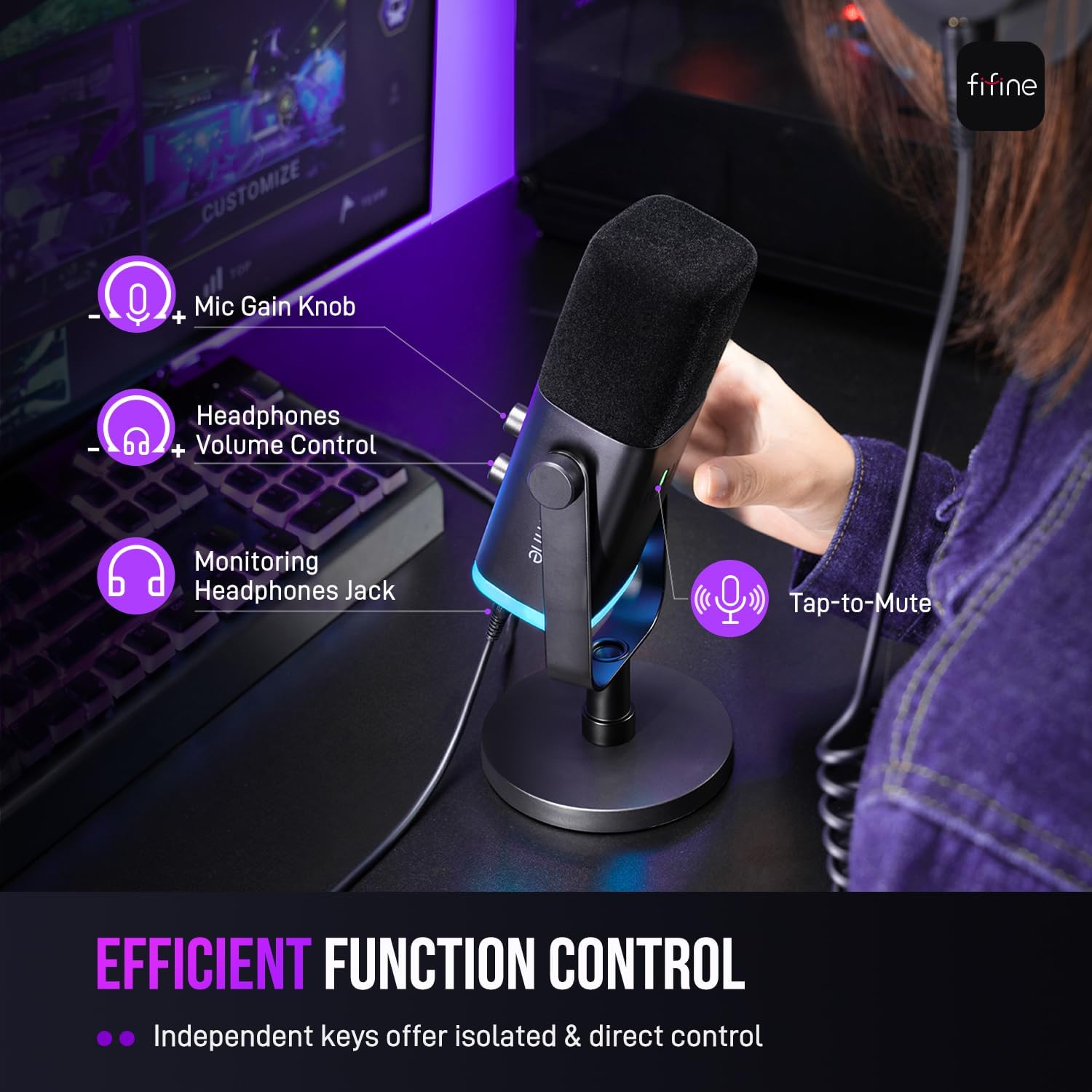 FIFINE AM8 XLR/USB Dynamic Podcast Mic