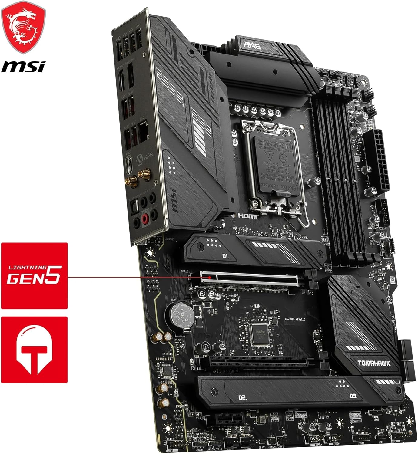 MSI MAG B760 TOMAHAWK WIFI DDR4 LGA1700 ATX Motherboard, Intel B760 Chipset, 4x DDR4, 128GB Max Memo