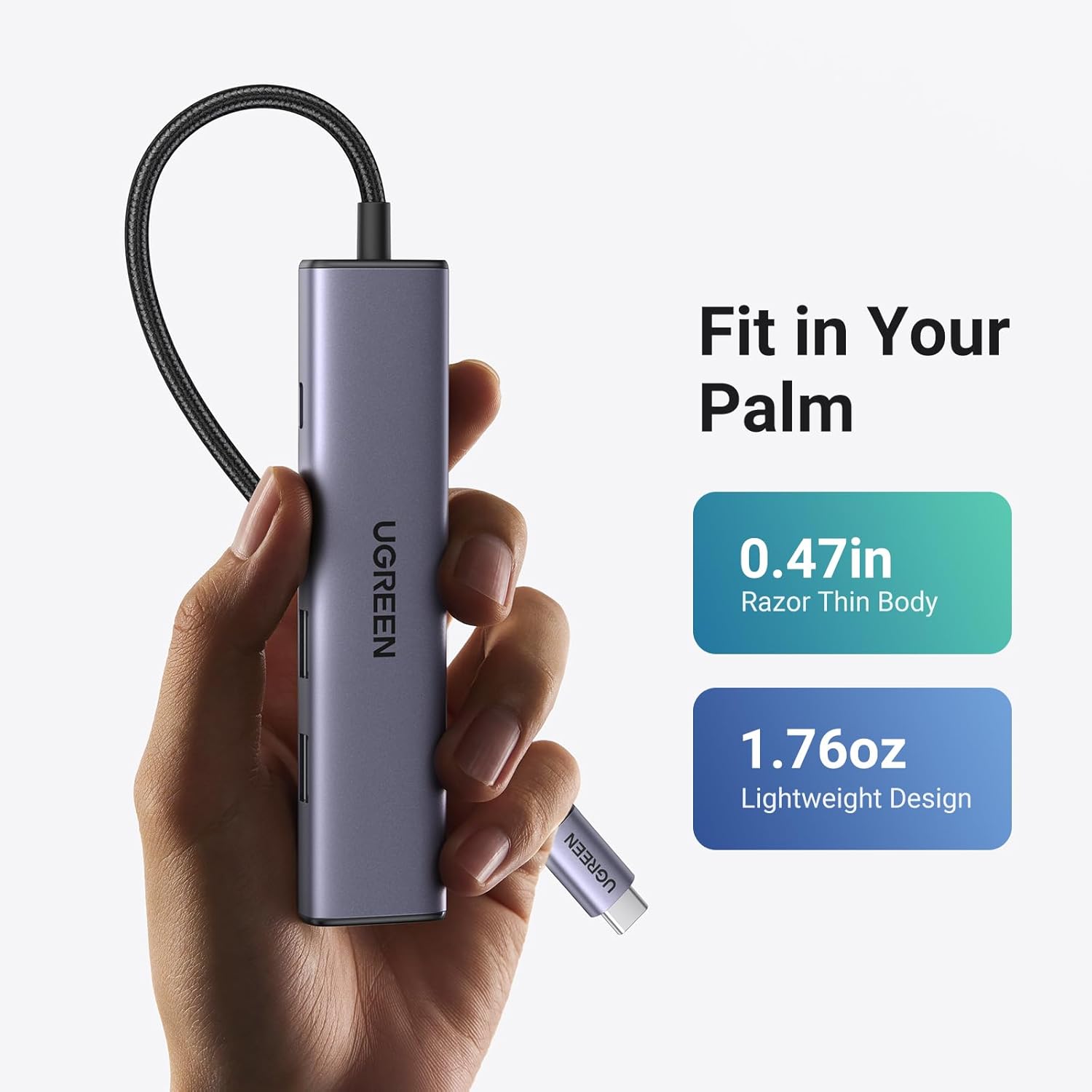 UGREEN Revodok 5-in-1 USB C Hub with 4K HDMI plus 100W Power Delivery and 3 USB-A Data Ports Multiport Type C Hub Docking Station Adapter for MacBook Pro Air and Laptop PC