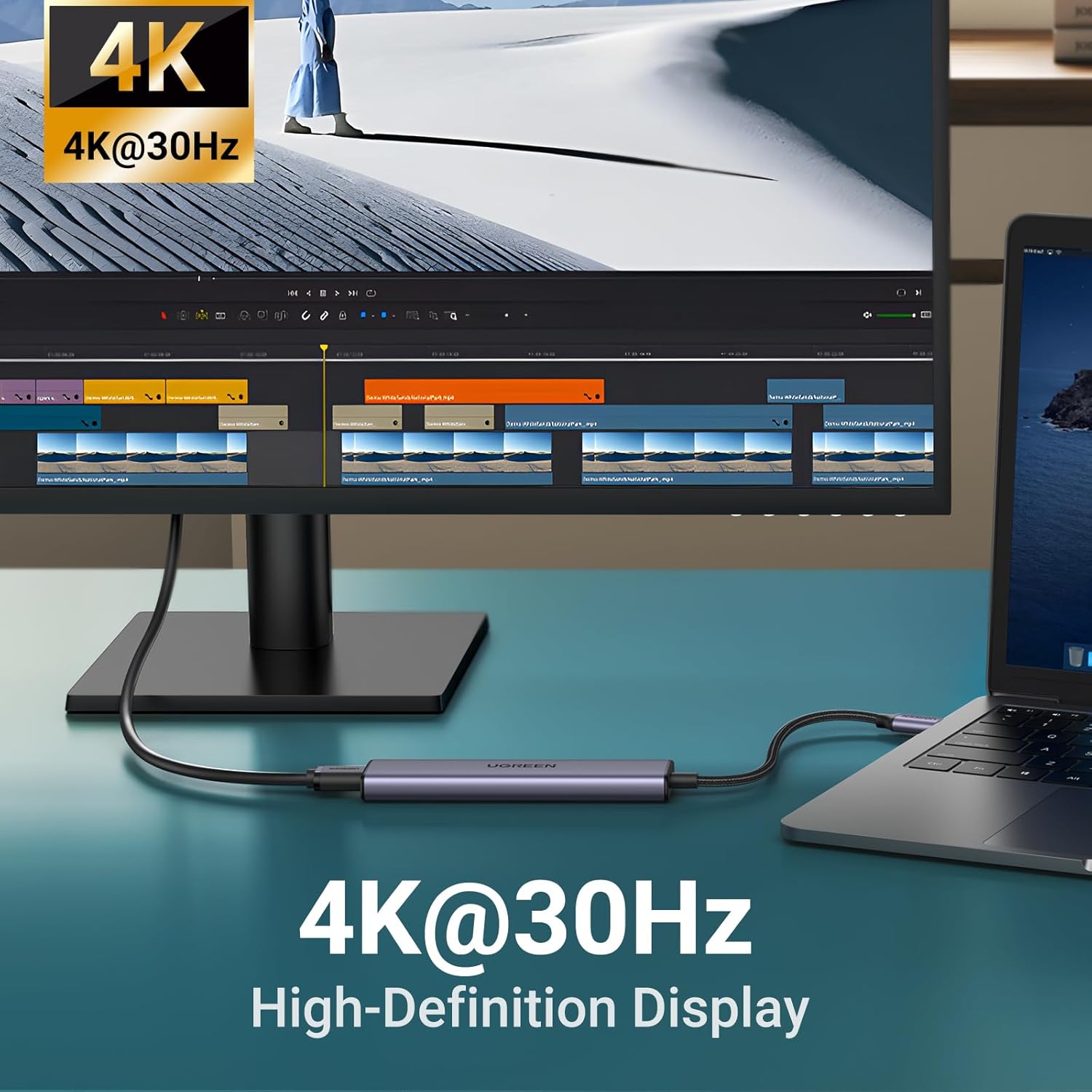 UGREEN Revodok 5-in-1 USB C Hub with 4K HDMI plus 100W Power Delivery and 3 USB-A Data Ports Multiport Type C Hub Docking Station Adapter for MacBook Pro Air and Laptop PC
