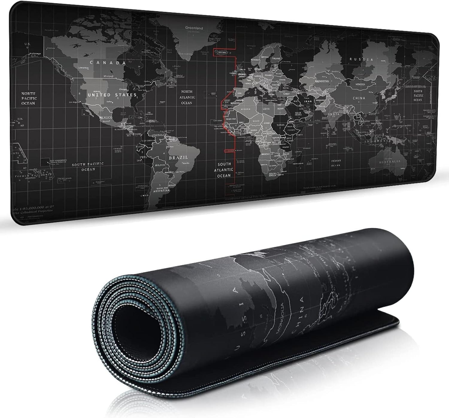 World Map Extended Gaming Mouse Pad