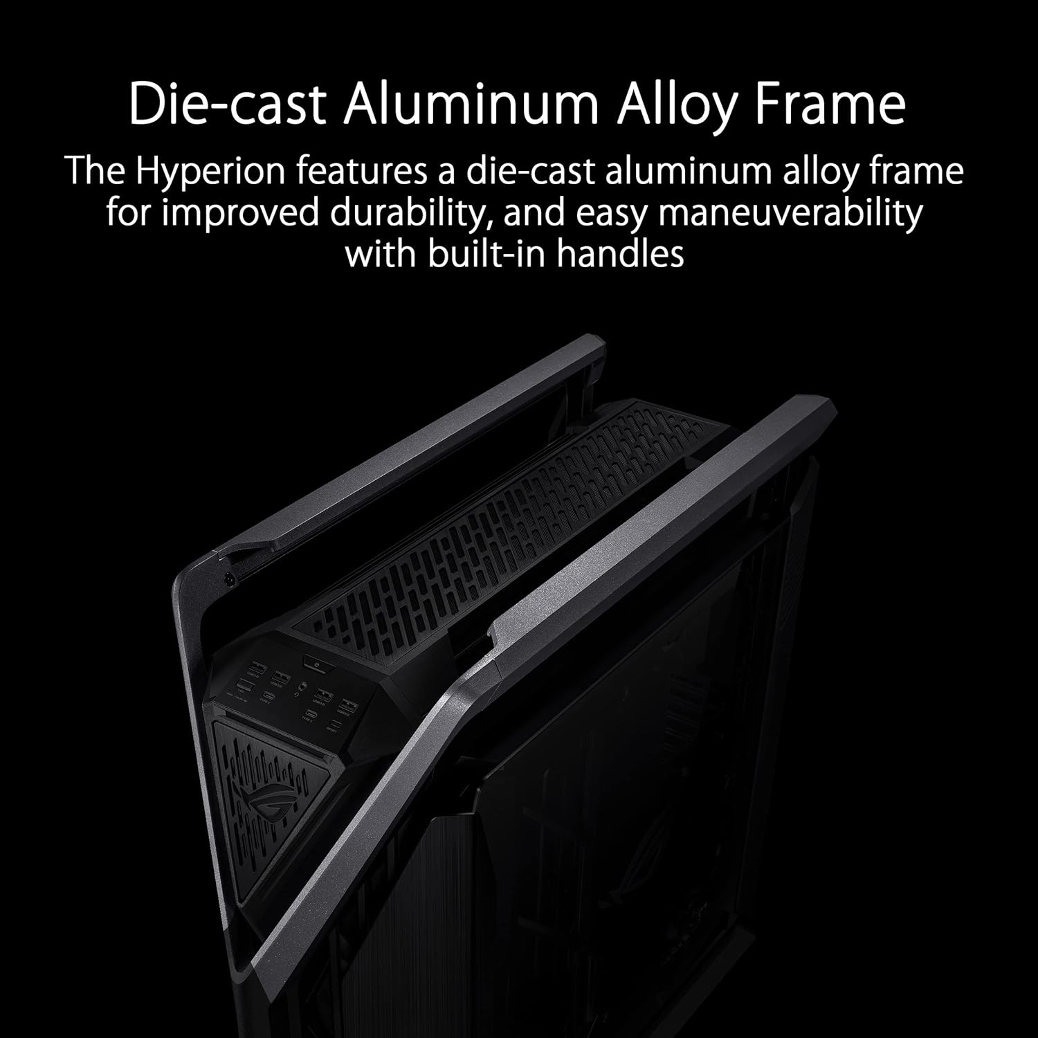 ASUS ROG Hyperion GR701 E-ATX computer case, 420 mm dual radiator support, four 140 mm fans, metal G