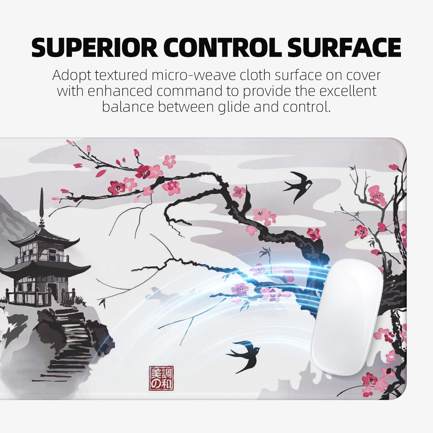 EFISH Japanese Cherry Blossom Extended Mouse Pad