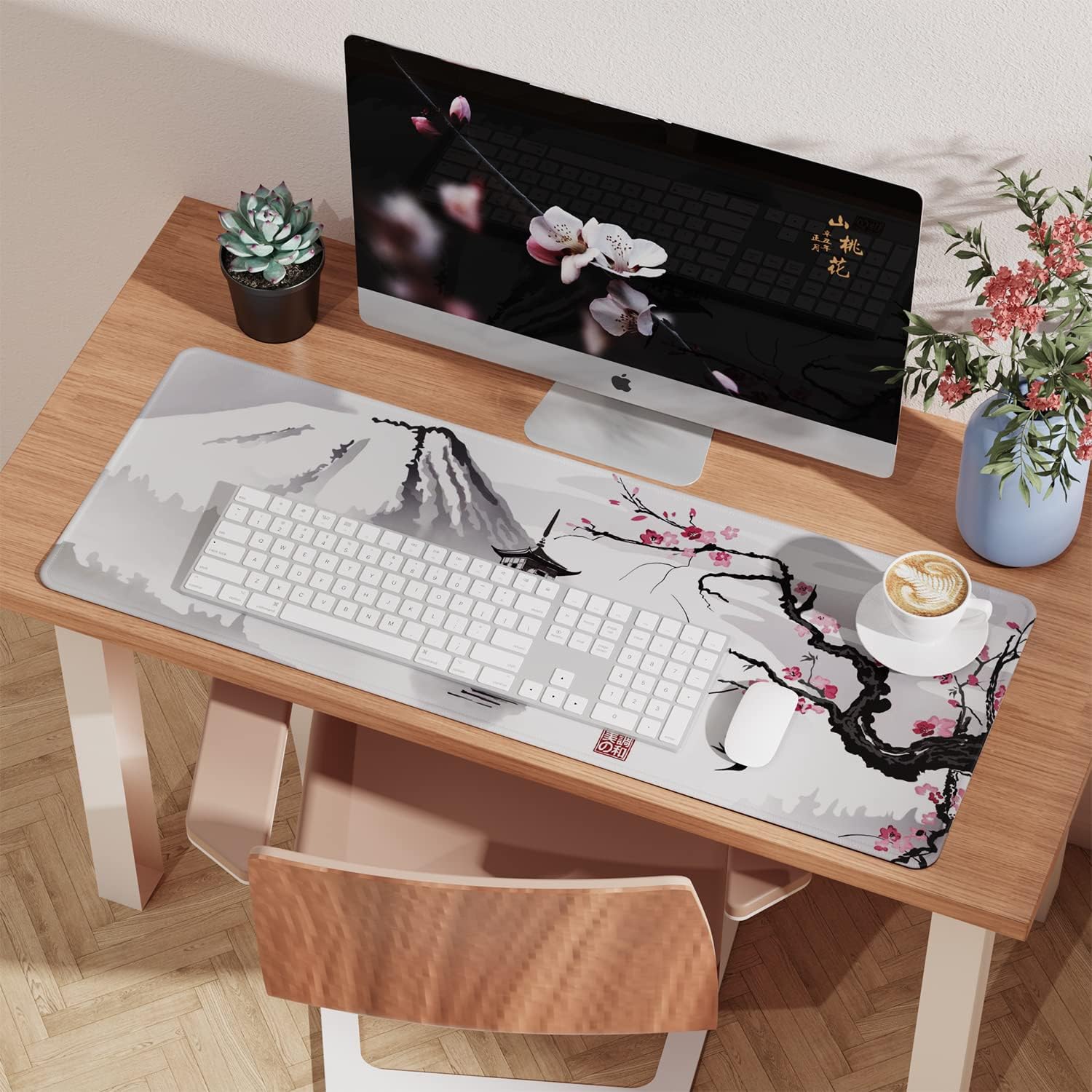 EFISH Japanese Cherry Blossom Extended Mouse Pad