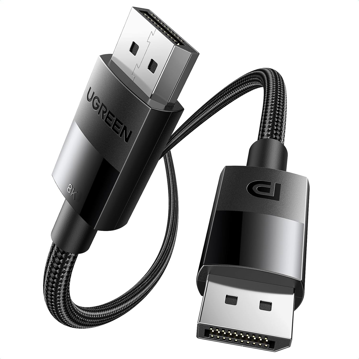 UGREEN 8K DisplayPort Cable 1.4, DP to DP 5M, 8K@60Hz/4K@165Hz/2K@240Hz/1080P@240Hz, for Gaming Moni
