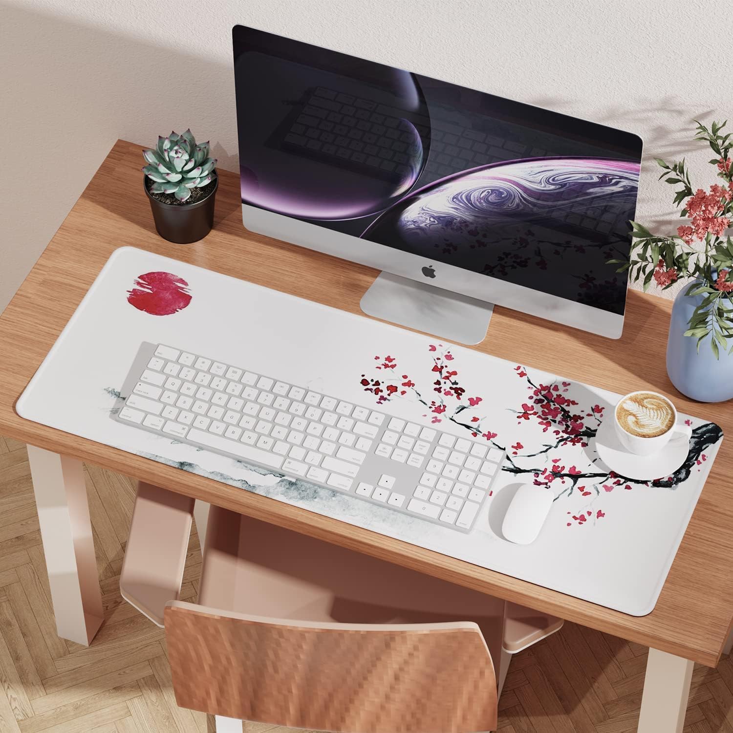 EFISH Japanese Cherry Blossom Large Mouse Mat