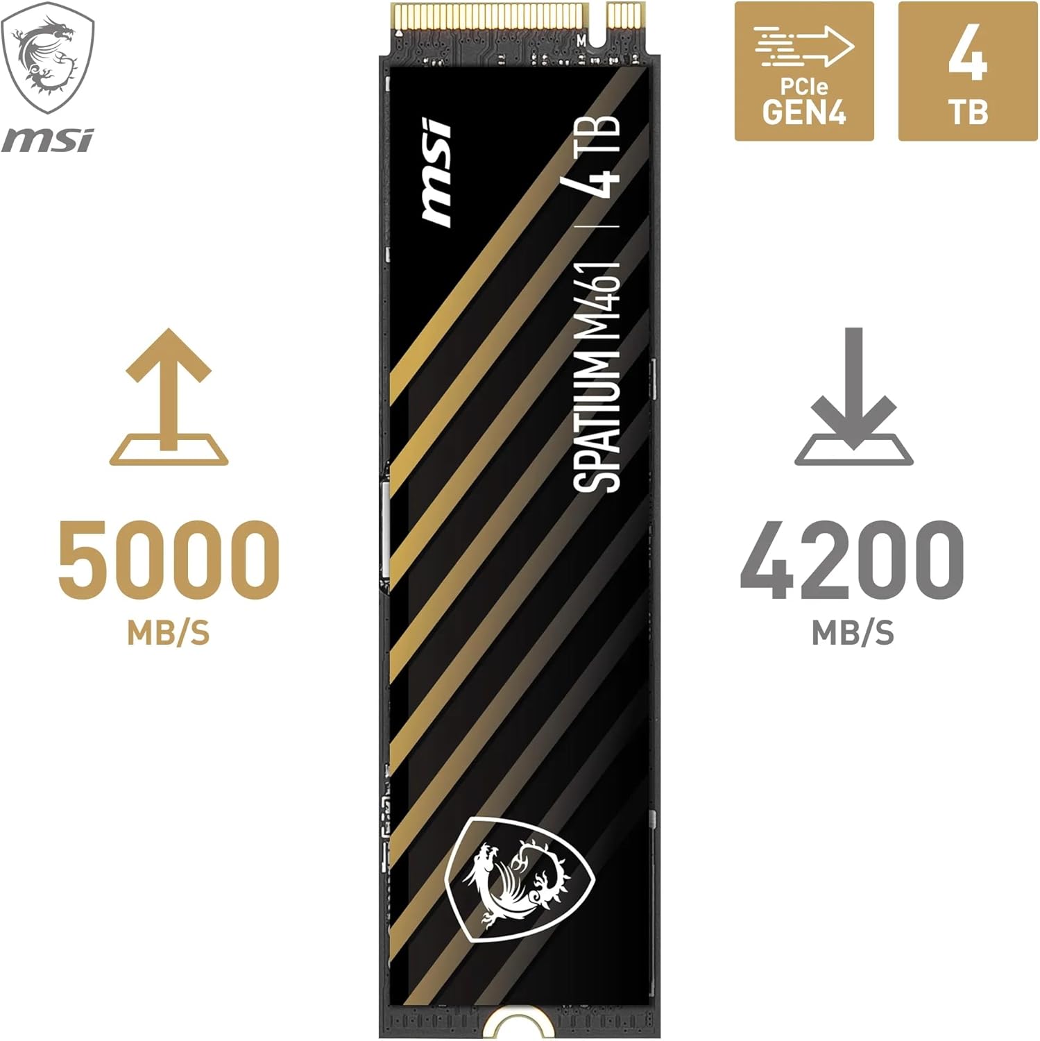 MSI SPATIUM M461 PCIe 4TB NVMe SSD