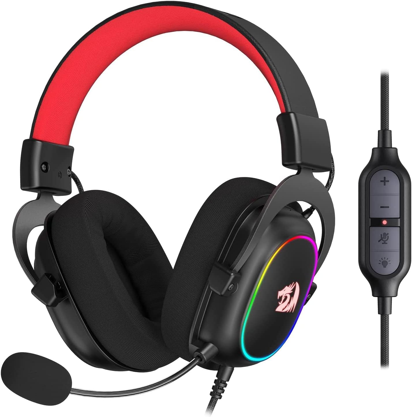 Redragon H510 Zeus-X RGB Wired Gaming Headset - 7.1 Surround Sound - 53MM Audio Drivers in Memory Fo
