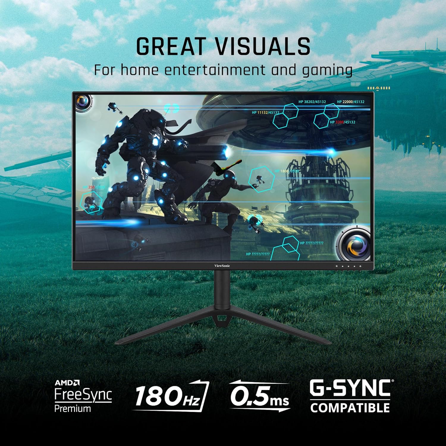 ViewSonic Omni VX2728J Gaming Monitor 27 Inch IPS 2K 180Hz 0.5ms Black