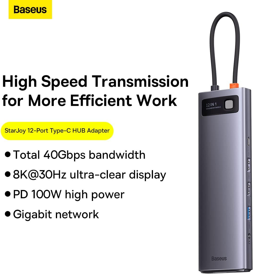 Baseus 12-in-1 USB-C Hub with 100W Power