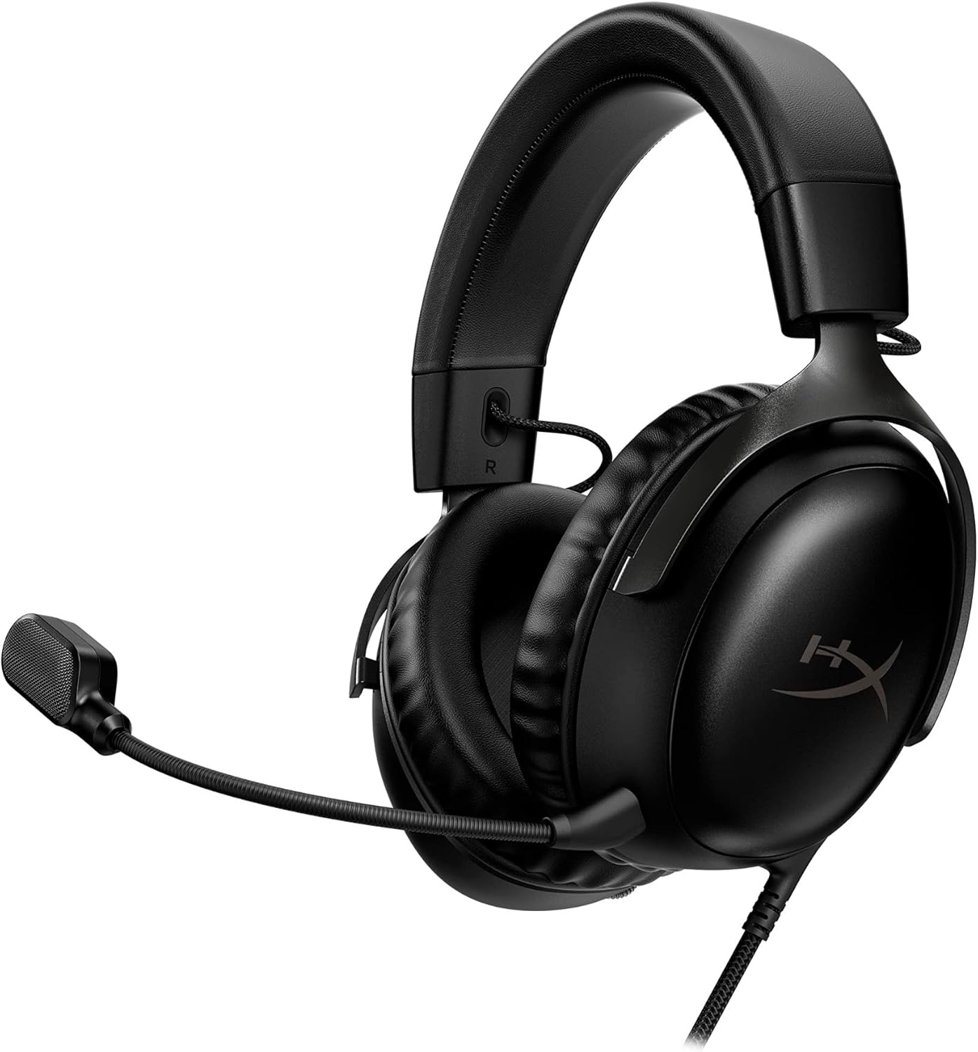 HyperX Cloud III – Wired Gaming Headset, PC, PS5, Xbox Series X S, Angled 53mm Drivers, DTS, Memory