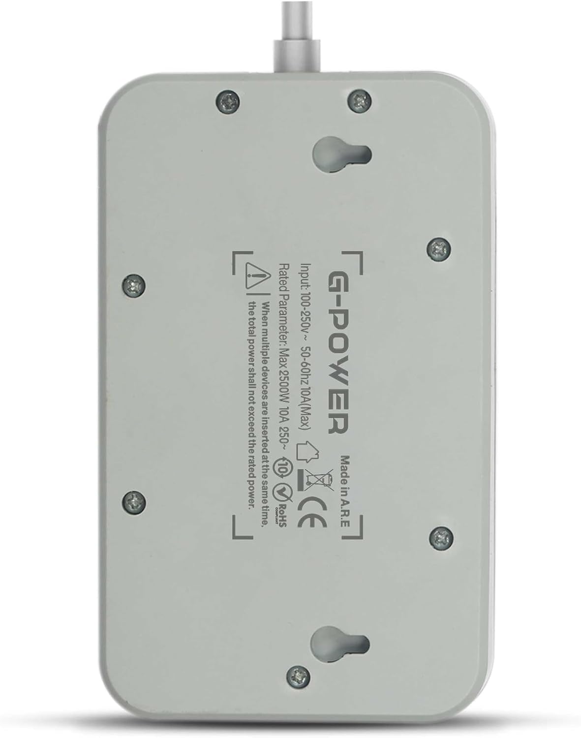G-Power WS344 3-Outlet Power Strip Surge Protector