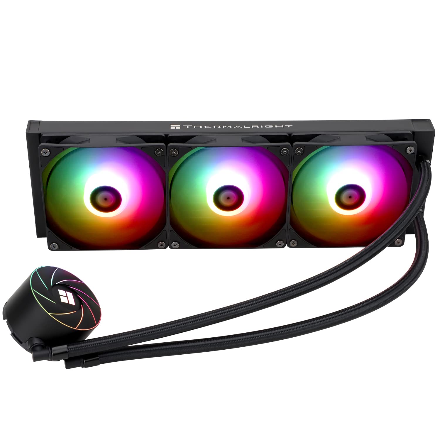 THERMALRIGHT AQUA ELITE 360 BLACK ARGB CPU Liquid Cooling Cooler, 360mm, 120mm PWM Fan, S-FDB Bearin