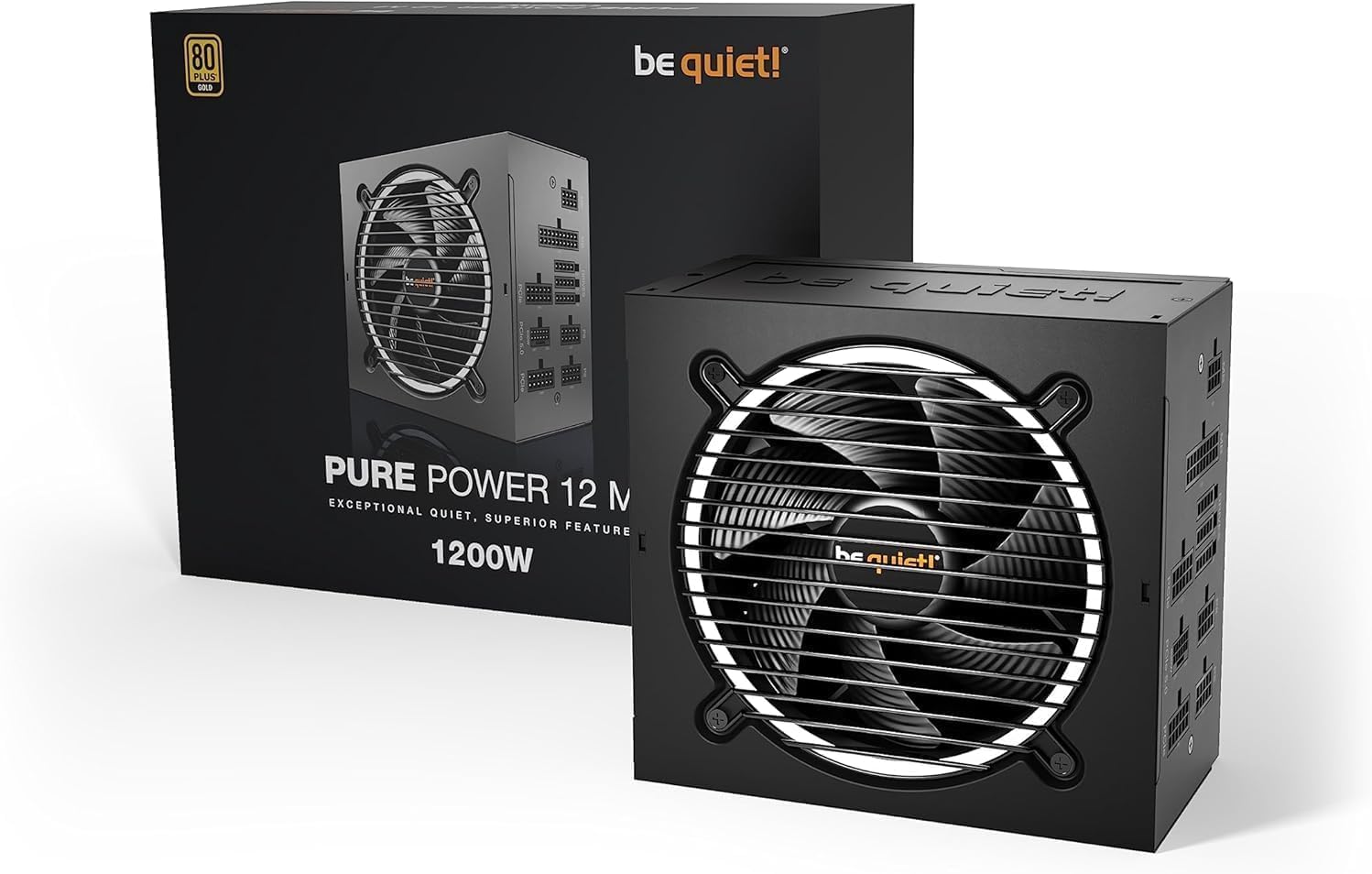 be quiet! BN513 Pure Performance Power 12 M 1200W Modular Quiet Performance Power Supply 80 Plus Gol