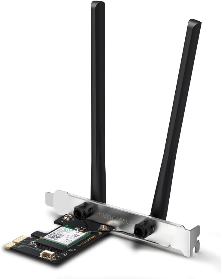 MERCUSYS TP-Link MA80XE PCIe Adapter AX3000Mbps WiFi 6 Bluetooth 5.3, Intel Wi-Fi 6 Chipset, WPA3, M