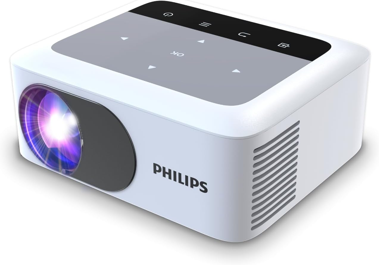 Philips NeoPix 111, True HD 720p Mini Projector with Built-in Dual Band Wi-Fi Screen Duplication