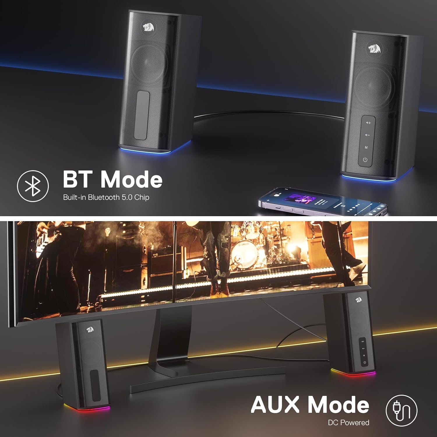 Redragon GS814 RGB Bluetooth Speakers