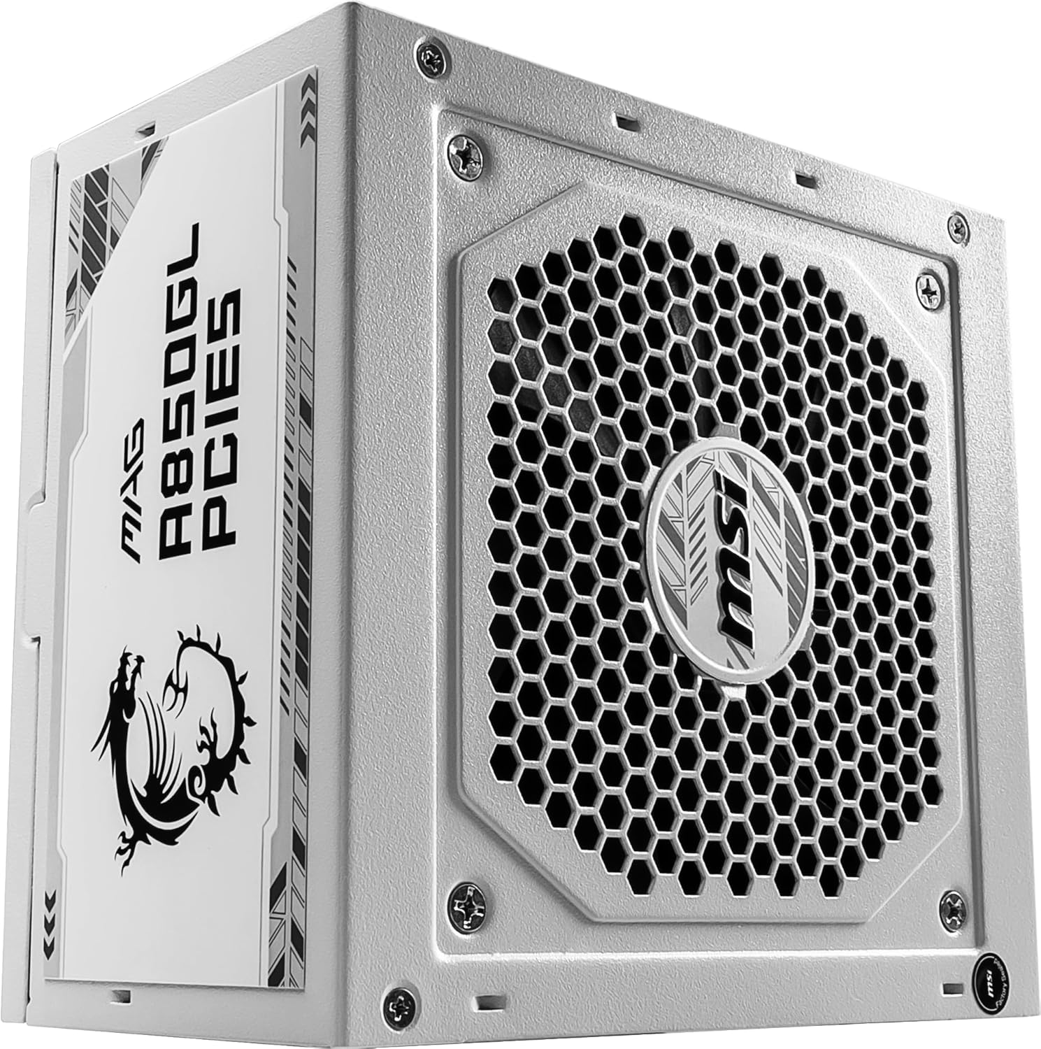 MSI 850W ATX Fully Modular Power Supply - MAG A850GL PCIE5 White - (Active PFC/80 PLUS Gold)