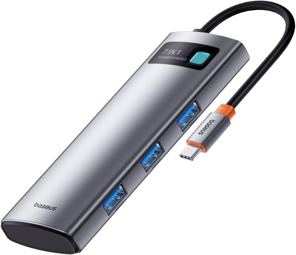 Baseus 7-in-1 USB-C to HDMI 4K Hub Grey