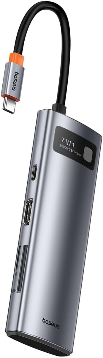 Baseus 7-in-1 USB-C to HDMI 4K Hub Grey