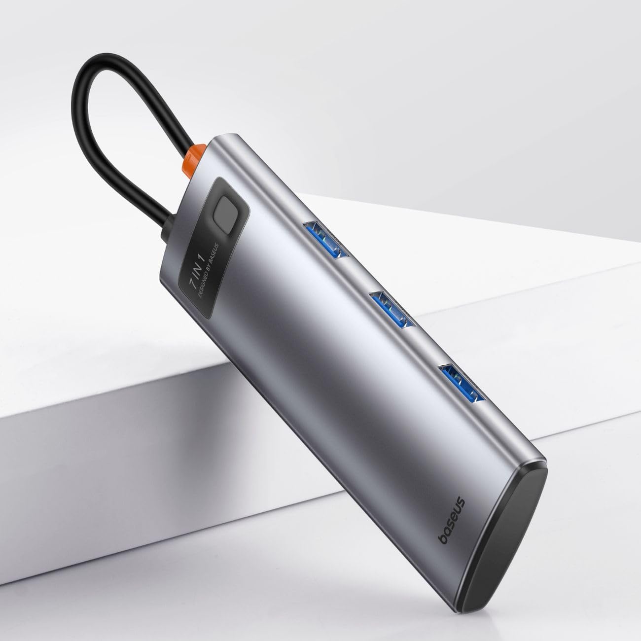 Baseus 7-in-1 USB-C to HDMI 4K Hub Grey