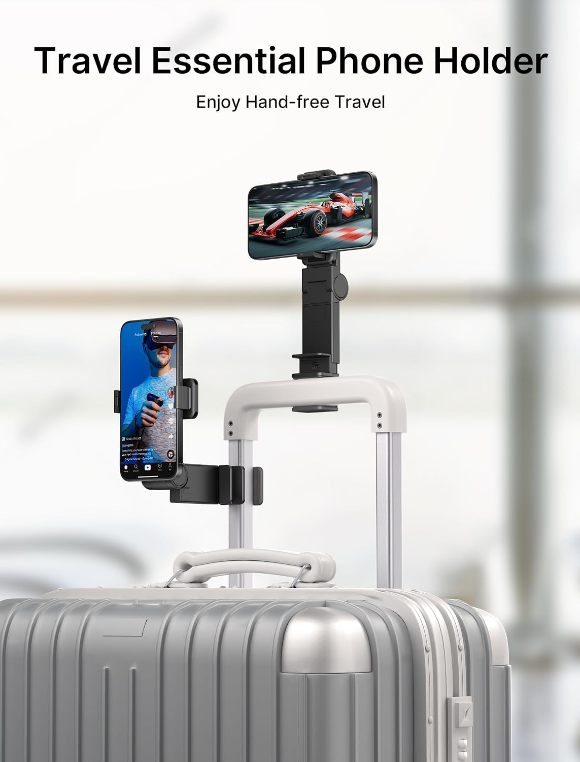 JSAUX 360° Rotating Phone Holder for Airplane Travel