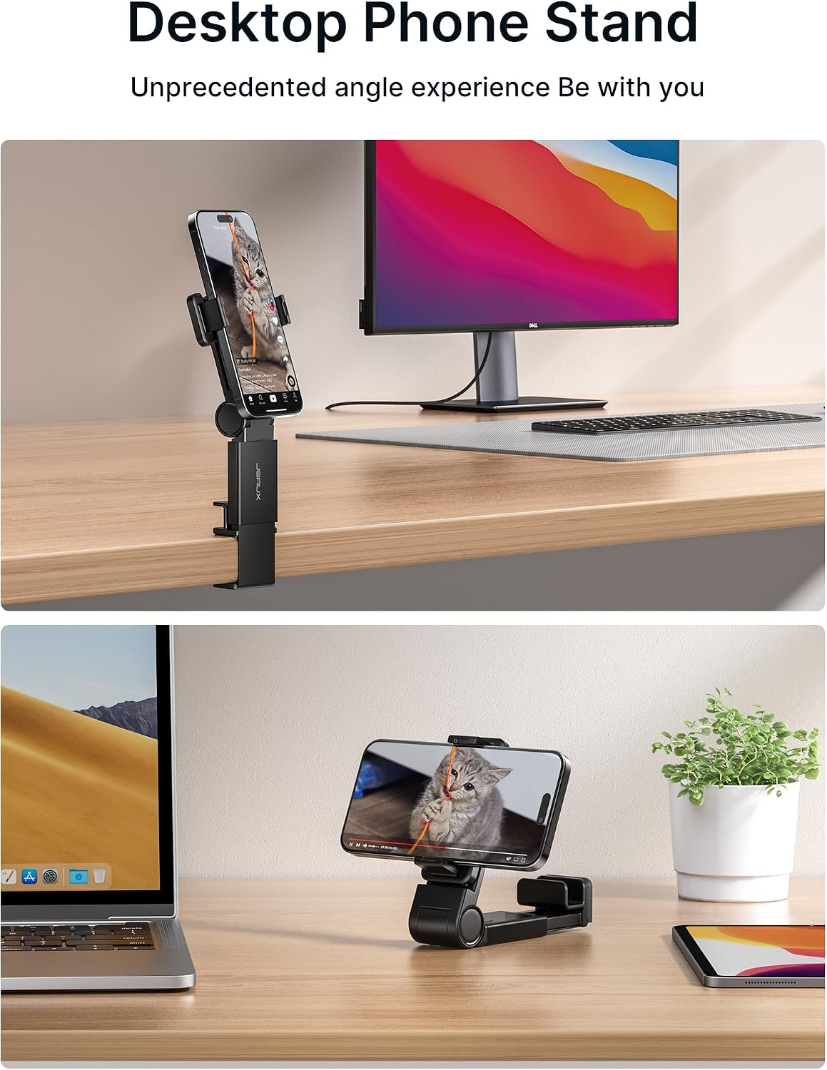 JSAUX 360° Rotating Phone Holder for Airplane Travel