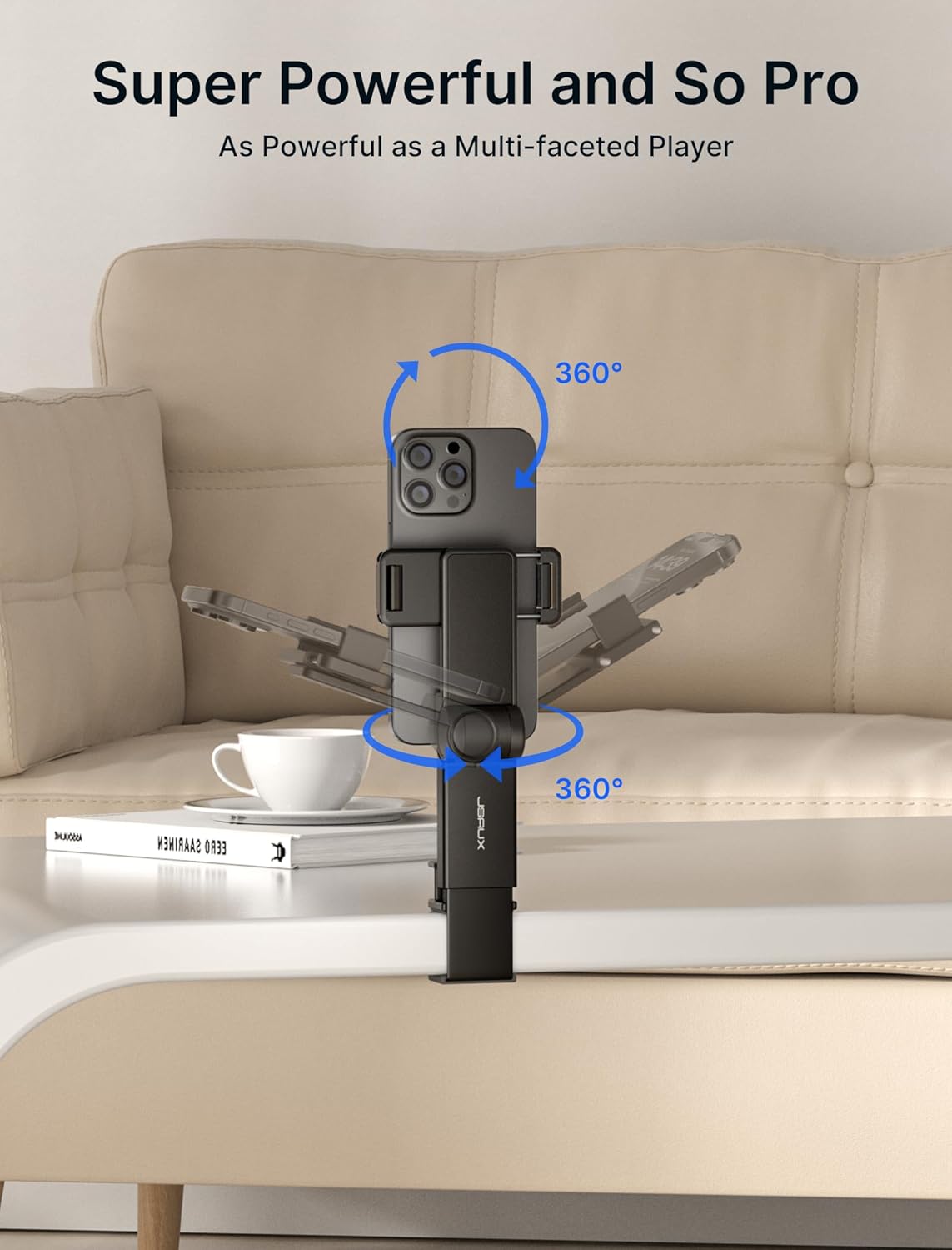 JSAUX 360° Rotating Phone Holder for Airplane Travel